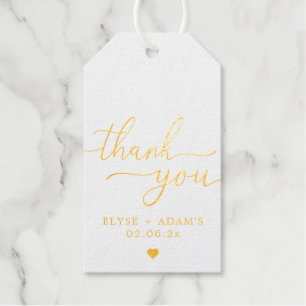 Étiquettes Cadeaux Balise Cadeau Foil Privilège Merci Gold