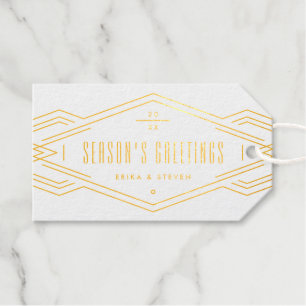 Étiquettes Cadeaux Balise cadeau photo Foil Deco Band Vintage Holiday