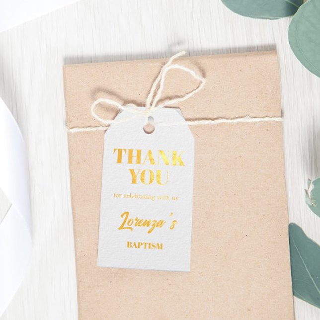 Étiquettes Cadeaux Baptême d'or (Créateur téléchargé)