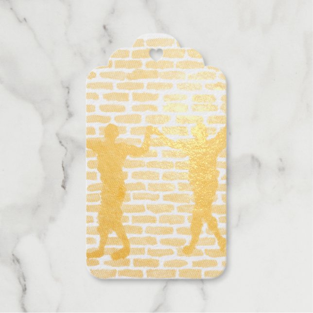 Étiquettes Cadeaux Black Magic Hollyhock par Yeshaya Dank Wood Wall A (Recto)