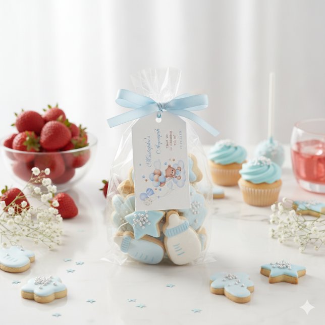 Étiquettes Cadeaux Bleu Islamique pour Aqiqah Garç (Créateur téléchargé)