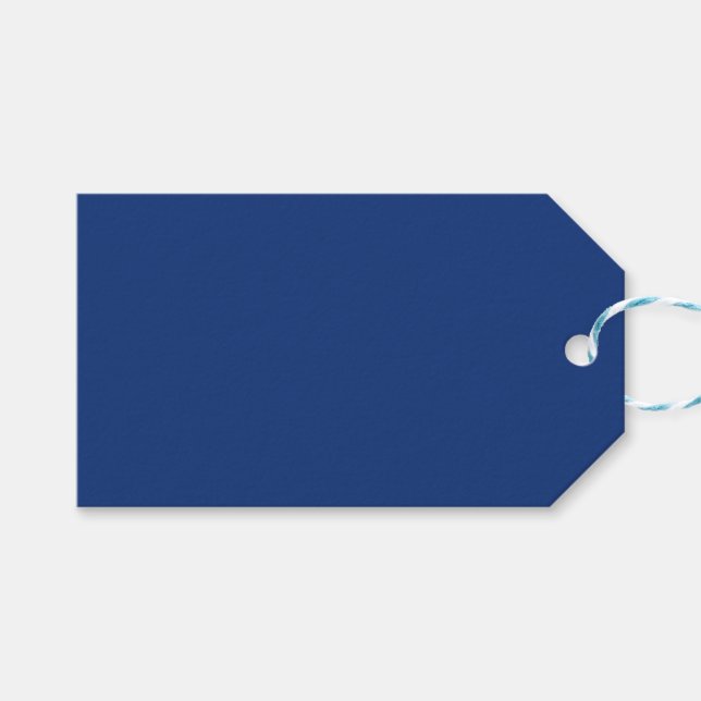 Étiquettes cadeaux Bleu no.3, Bleu (Devant (Horizontal))