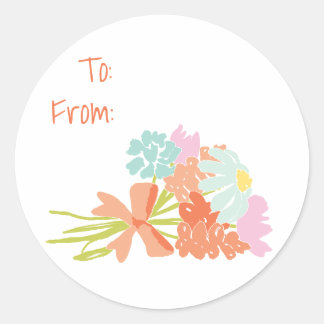 Étiquettes cadeaux Bouquet de pique-nique de print