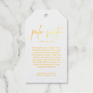 Étiquettes Cadeaux Carte de Faveur de Mariage Palo Santo