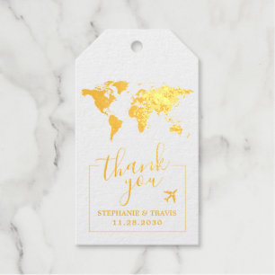 Étiquettes Cadeaux Carte du monde Thème de voyage Destination Favoris