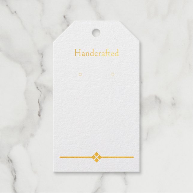 Étiquettes Cadeaux Cartes d'affichage personnalisées Gold Diamond Han (Recto)