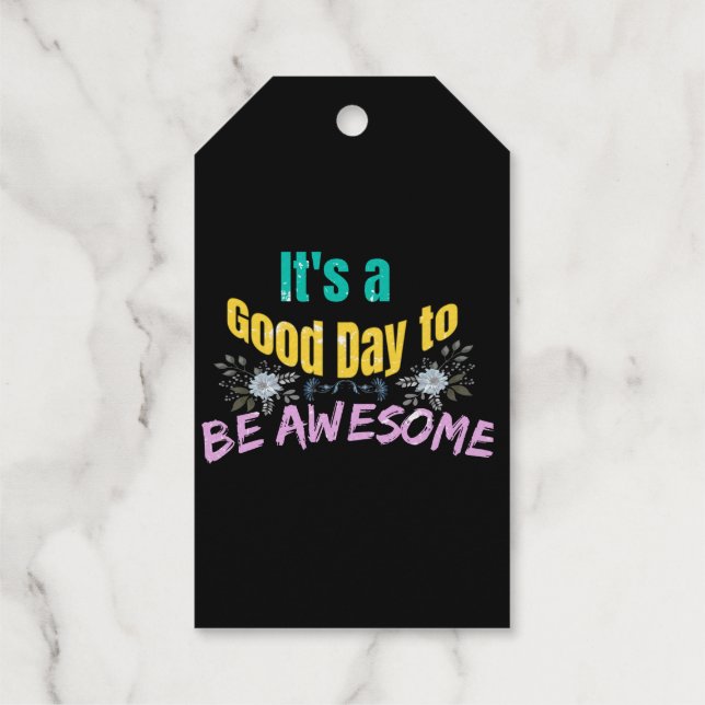 Étiquettes Cadeaux C'est un bon jour pour être génial (Verso)