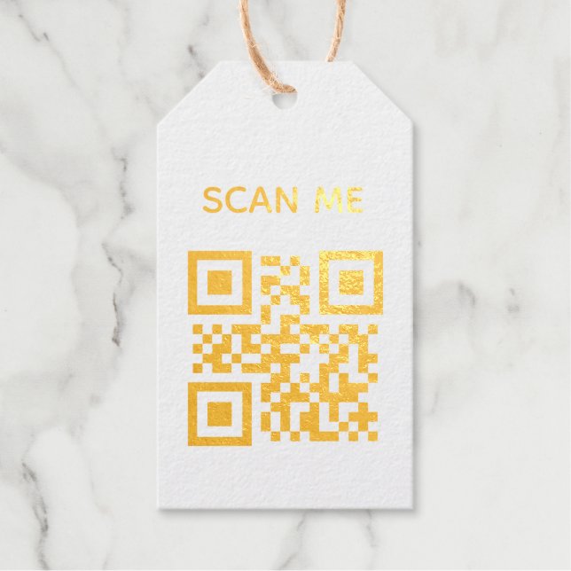 Étiquettes Cadeaux Code QR et texte personnalisé (Recto)