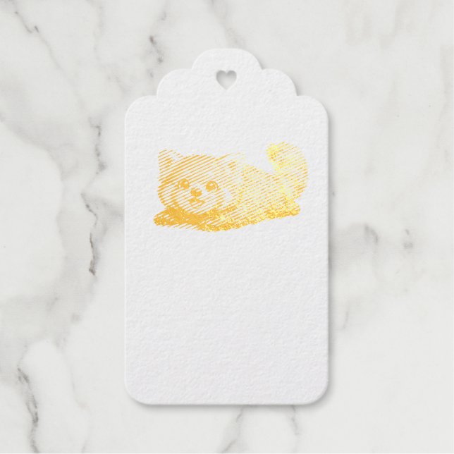 Étiquettes Cadeaux Conception d'animal Kawaii de Panda Rouge Mignon s (Recto)