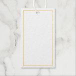 Étiquettes Cadeaux Conseil Mariage et souhaits or<br><div class="desc">Ajoutez une touche personnelle à votre mariage avec un conseil mariage et vous souhaitez une carte d'étiquette en feuille d'or. Cette carte de conseil comporte une véritable bordure en feuille d'or sur arrière - plan blanc. Parfait pour mariage, baby shower, fête d'anniversaire, douche nuptiale, fête de bachelorette et toutes les...</div>