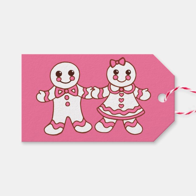 Étiquettes Cadeaux Cookies de Noël (Devant (Horizontal))