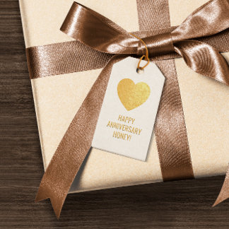 Étiquettes Cadeaux COULEUR ÉLÉGANTE Saint-Valentin Joyeux Cœur en Alu