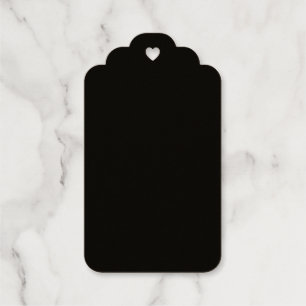 Étiquettes Cadeaux Création en noir personnalisé Ajouter une photo ou