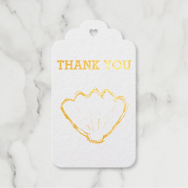 Étiquettes Cadeaux Croquis de coquillage (Recto)