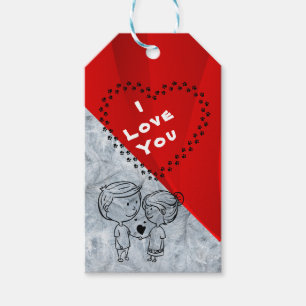 Étiquettes cadeaux d'amour