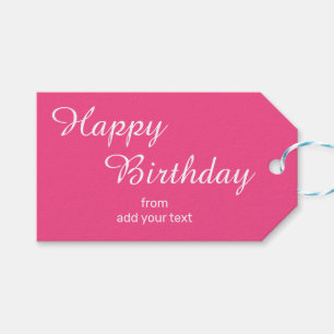 Étiquettes cadeaux d'anniversaire Hot Rose