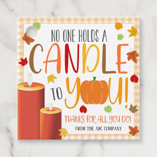 Étiquettes Cadeaux d'Appréciation Automne (Devant)