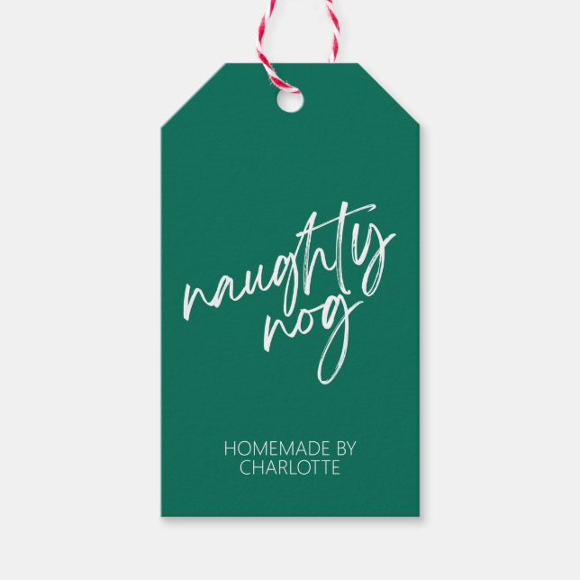 Étiquettes cadeaux Dark Green Eggnog (Devant)