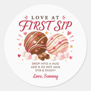 Étiquettes Cadeaux de Bombe de Chocolat Chaud pour