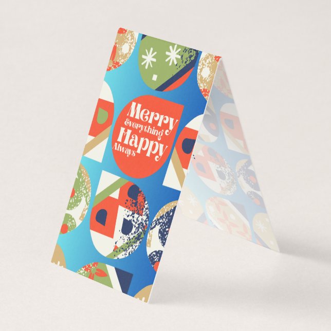 Étiquettes Cadeaux de Fêtes Ornements Gras Design (Front)