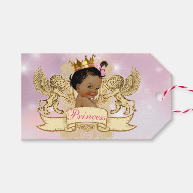 Étiquettes cadeaux de la princesse africaine Royal (Devant (Horizontal))