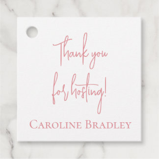 Étiquettes cadeaux de l'hôtesse