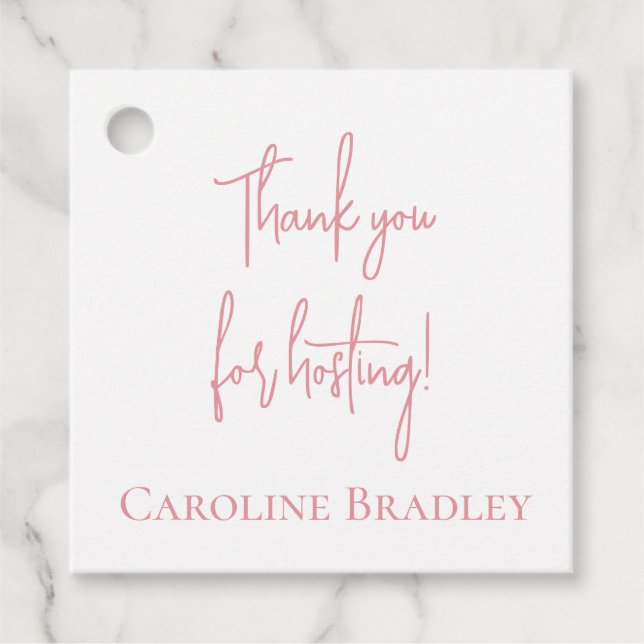 Étiquettes cadeaux de l'hôtesse (Devant)