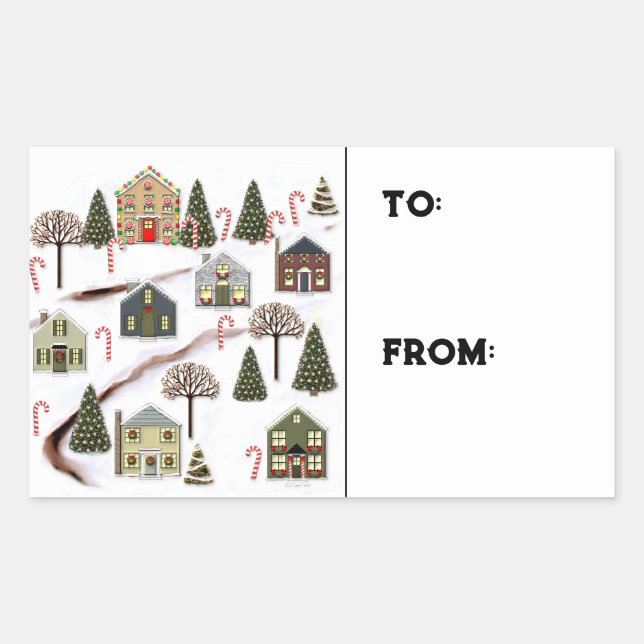 Étiquettes cadeaux de Noël (Devant)