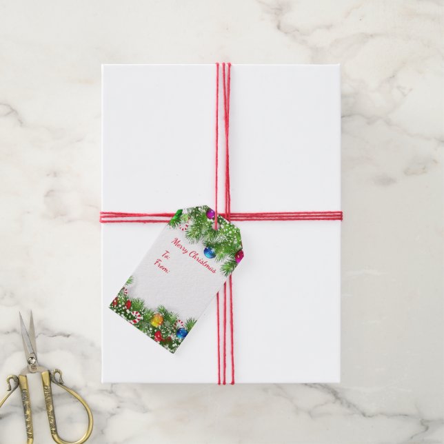 Étiquettes cadeaux de Noël (Avec de la ficelle)