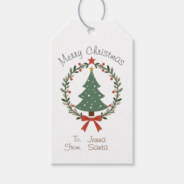 étiquettes cadeaux de Noël (Devant)
