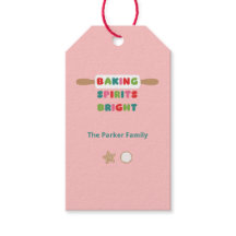 Étiquettes Cadeaux de Noël Baking Spirits Bright