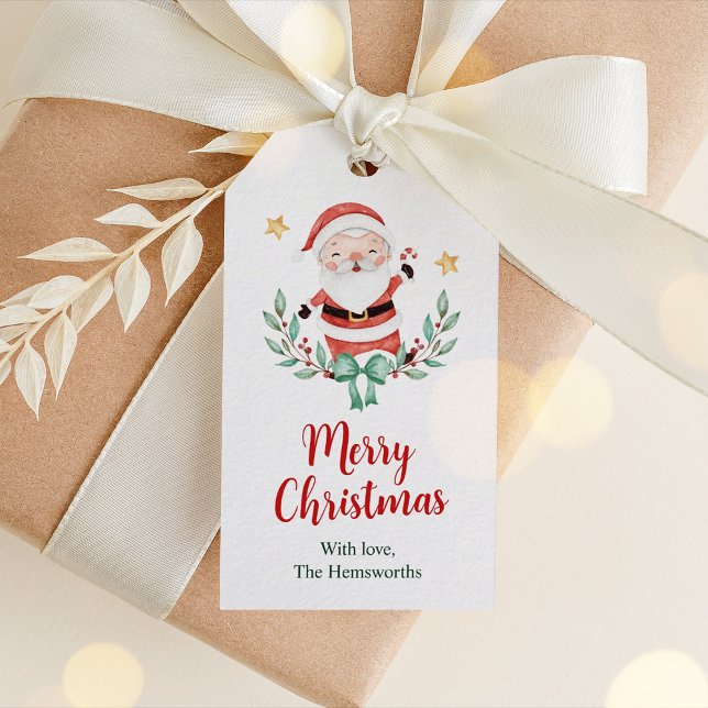 Étiquettes Cadeaux de Noël du Père Noël (Merry Christmas Santa Gift Tags)
