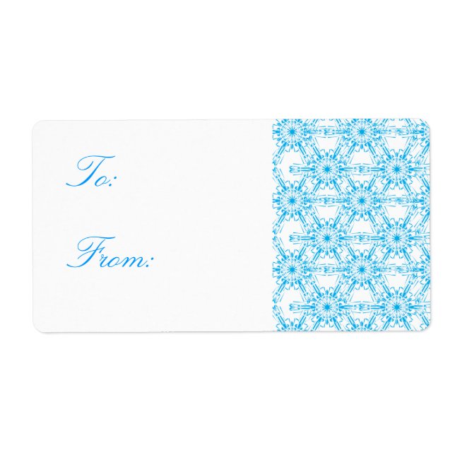 Étiquettes cadeaux de Noël Motif Snowflake (Devant)