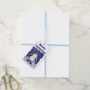 Étiquettes cadeaux de Noël Penguin