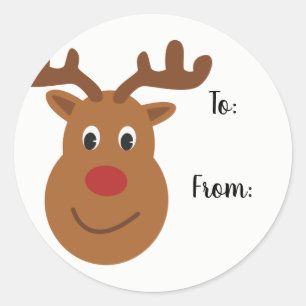 Étiquettes cadeaux de Noël Reindeer
