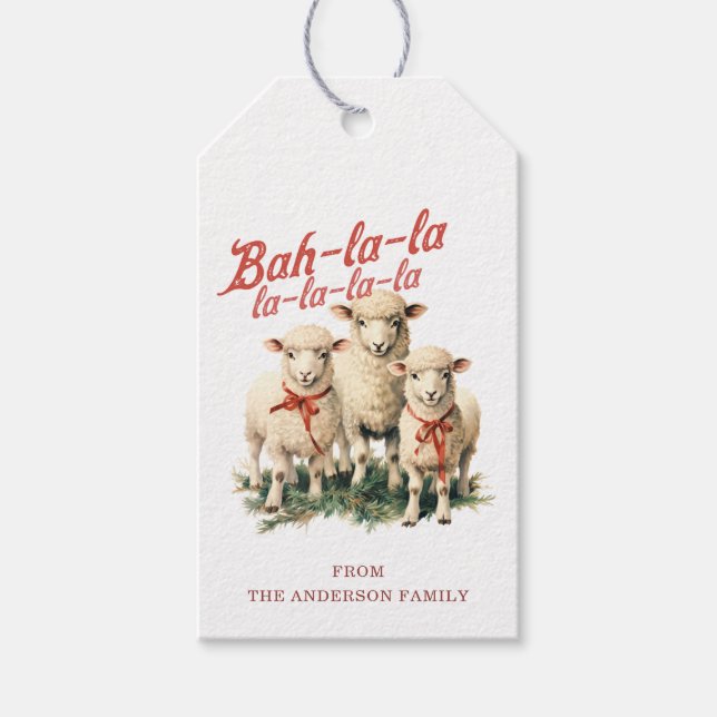 Étiquettes cadeaux de Noël Sheep (Devant)