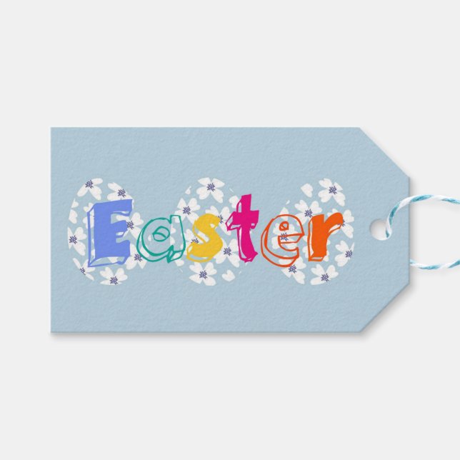 Étiquettes cadeaux de Pâques (Devant (Horizontal))