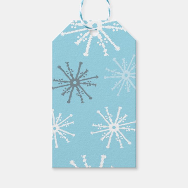 Étiquettes cadeaux de Snowflakes congelés (Devant)