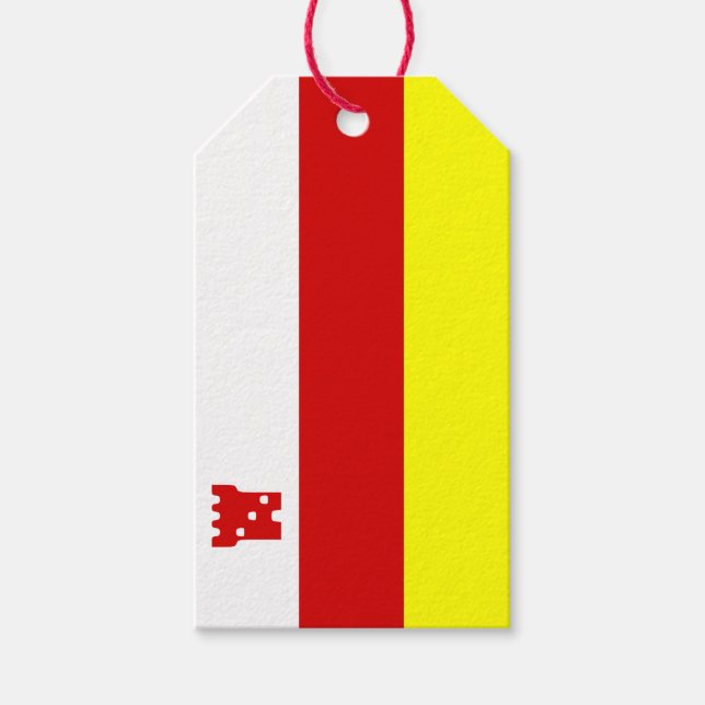 Étiquettes Cadeaux du drapeau de Santa Barbara, Ca (Devant)