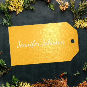 Étiquettes Cadeaux Écriture Élégante Nom Personnalisé Personnalisé