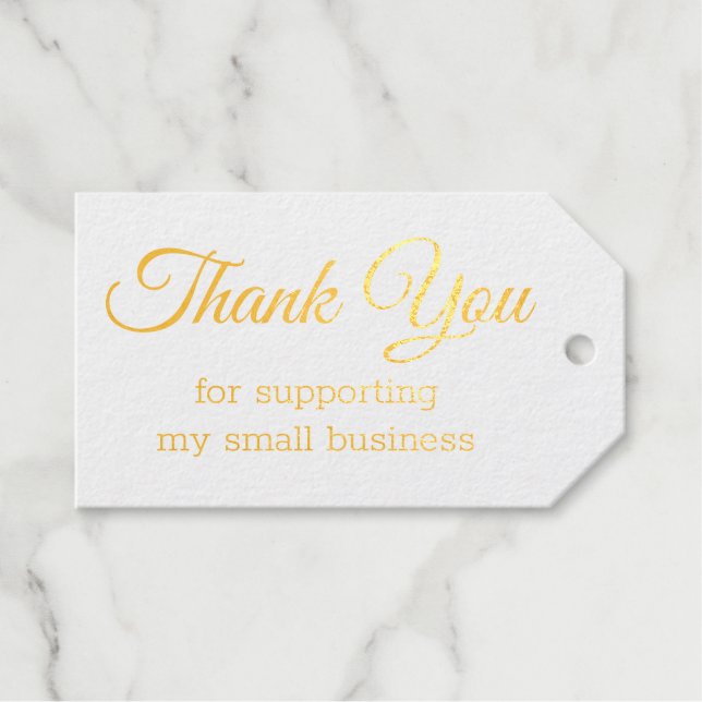 Étiquettes Cadeaux élégant merci, écriture classique minimaliste (Recto (horizontal))