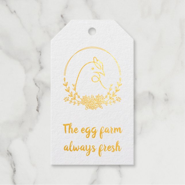 Étiquettes Cadeaux Elégant Monogram Eggs Farmhouse (Recto)