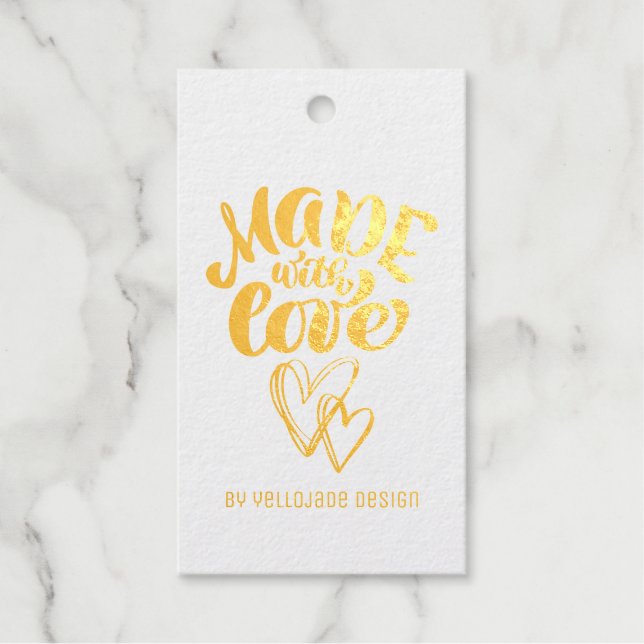 Étiquettes Cadeaux Élégante calligraphie personnalisable faite avec a (Recto)