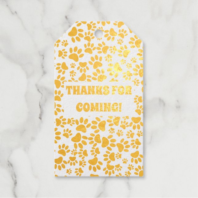 Étiquettes Cadeaux Empreintes de pattes de chiens personnalisés (Recto)