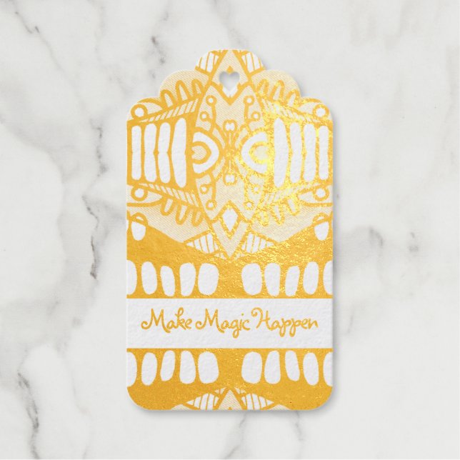 Étiquettes Cadeaux Faire de la magie un art Abstrait audacieux (Recto)