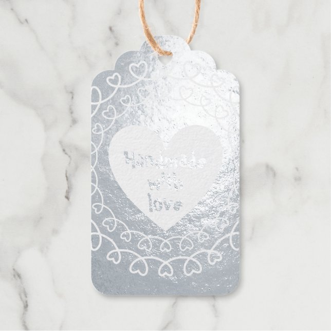 Étiquettes Cadeaux Fait à la main avec amour (Recto)