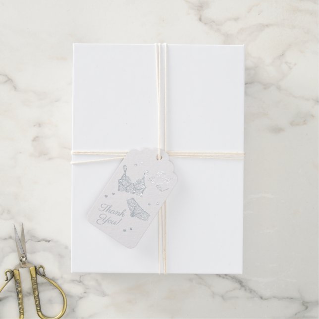 Étiquettes Cadeaux Fête de lingerie Remerciement de fête de mariage F (Avec de la ficelle)