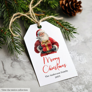 Étiquettes Cadeaux Fêtes avec Police Script Père N
