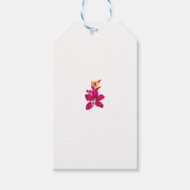 Étiquettes Cadeaux. Floral. Monogramme. Fêtes | Pe (Devant)