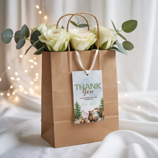 Étiquettes Cadeaux Forêt Sauvage Bois (Créateur téléchargé)